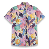 Hand-painted lily tropical xing'q printed Shirt
